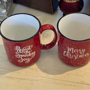 2  Christmas Ceramic Mugs  Seasonal Holiday 34 th & Main